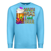 Ocean Blue Mardi Gras and beer Premium Sweatshirt - NancyCooperArtShop