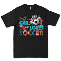 Black just a girl who loves soccer Premium Tee - HRA Design Shop