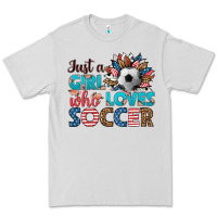 Dove Grey just a girl who loves soccer Premium Tee - HRA Design Shop