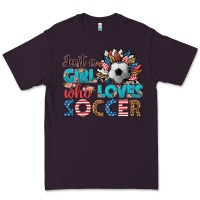 Plum just a girl who loves soccer Premium Tee - HRA Design Shop