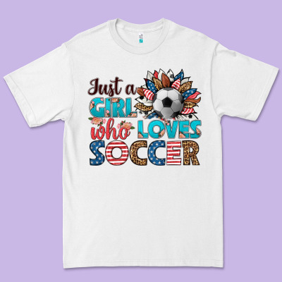 Just A Girl Who Loves Soccer Premium Tee Designed By Hra Design Shop