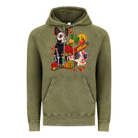 Vintage Olive mexican dead day with skeleton cat Vintage Hoodie - AdoDesignShop