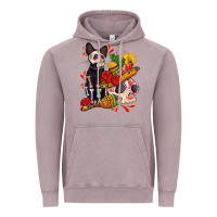 Vintage Zinc mexican dead day with skeleton cat Vintage Hoodie - AdoDesignShop