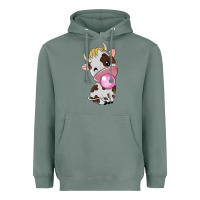 Sage cute cow Heavyweight Hoodie - texasbilliewilder
