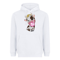 White cute cow Heavyweight Hoodie - texasbilliewilder