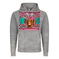Cloud Rock easter longhaired cow Vintage Hoodie - Jasminsmagicworld