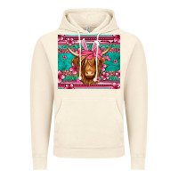 Vintage Artic easter longhaired cow Vintage Hoodie - Jasminsmagicworld