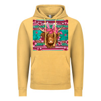 Vintage Mustard easter longhaired cow Vintage Hoodie - Jasminsmagicworld