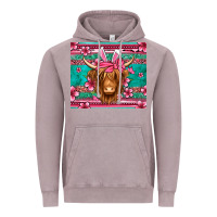 Vintage Zinc easter longhaired cow Vintage Hoodie - Jasminsmagicworld