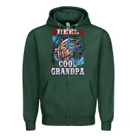 Sports Green reel cool grandpa american flag bass Zipper Hoodie - LillyAllenDesigns