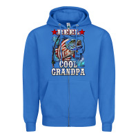 True Royal reel cool grandpa american flag bass Zipper Hoodie - LillyAllenDesigns
