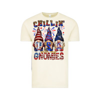 Vintage Arctic Chilling with my gnomies with usa Vintage Tee - NancyCooperArtShop