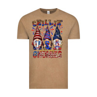 Vintage Coffee Chilling with my gnomies with usa Vintage Tee - NancyCooperArtShop