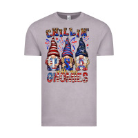 Vintage Zinc Chilling with my gnomies with usa Vintage Tee - NancyCooperArtShop