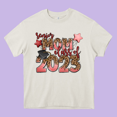 Senior Mom Class Of 2023 Heavy Core Tee Designed By Zillion Design Studio