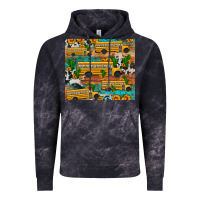 Cloud Black school bus cactus sunflower Vintage Hoodie - Artiststas
