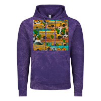 Cloud Purple school bus cactus sunflower Vintage Hoodie - Artiststas
