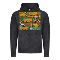 Vintage Black school bus cactus sunflower Vintage Hoodie - Artiststas