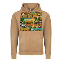 Vintage Camel school bus cactus sunflower Vintage Hoodie - Artiststas