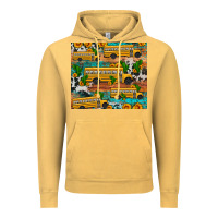 School Bus Cactus Sunflower Vintage Hoodie | Teevron