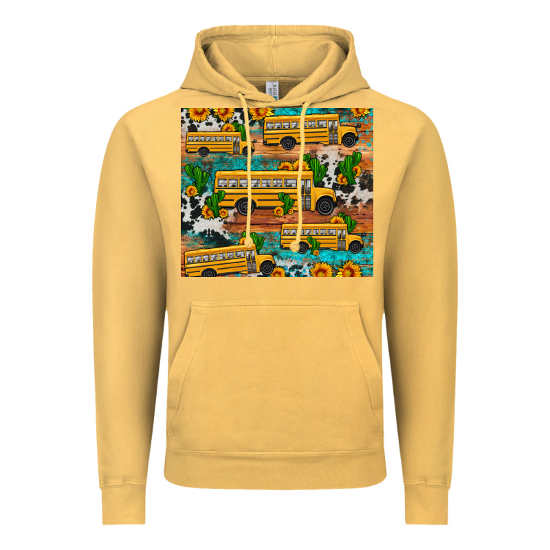 School Bus Cactus Sunflower Vintage Hoodie by Artiststas | Teevron