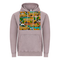 Vintage Zinc school bus cactus sunflower Vintage Hoodie - Artiststas