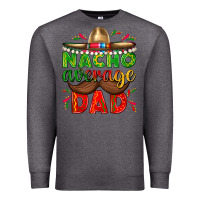 Charcoal Heather Nacho Average Dad with Mustache Premium Sweatshirt - texasbilliewilder