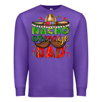 Purple Nacho Average Dad with Mustache Premium Sweatshirt - texasbilliewilder