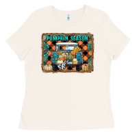 Bone pumpkin season truck Ladies Tee - RanaPortraitStore