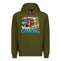 Army Green summer camping Premium Hoodie - JahusDesignShop