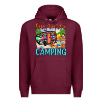 Burgundy summer camping Premium Hoodie - JahusDesignShop