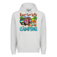 Dove Grey summer camping Premium Hoodie - JahusDesignShop
