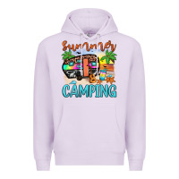 Lilac summer camping Premium Hoodie - JahusDesignShop