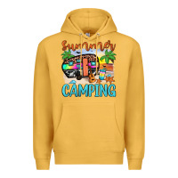 Mustard summer camping Premium Hoodie - JahusDesignShop