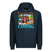 Navy summer camping Premium Hoodie - JahusDesignShop