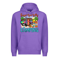 Purple summer camping Premium Hoodie - JahusDesignShop