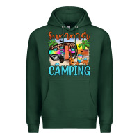 Sports Green summer camping Premium Hoodie - JahusDesignShop