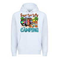 White summer camping Premium Hoodie - JahusDesignShop