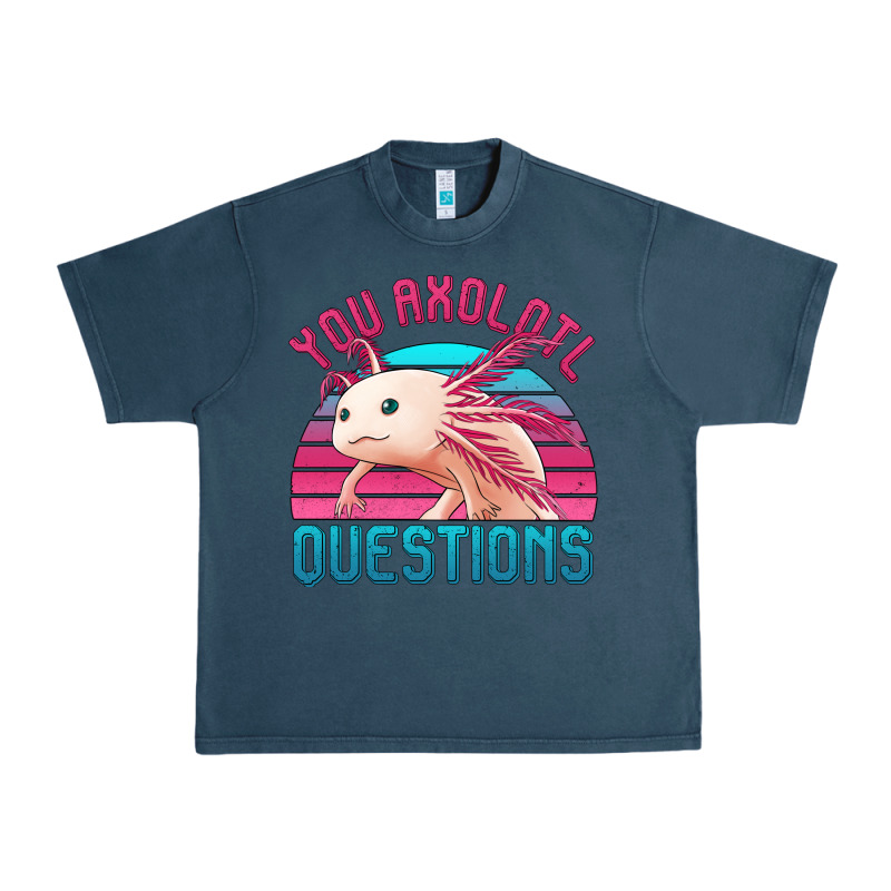 You Axolotl Questions 80's Retro Sunset Urban Heavy Tee by Jasminsmagicworld | Teevron
