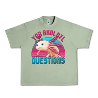 Oil Green you axolotl questions 80's retro sunset Urban Heavy Tee - Jasminsmagicworld