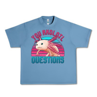 Pebble Blue you axolotl questions 80's retro sunset Urban Heavy Tee - Jasminsmagicworld