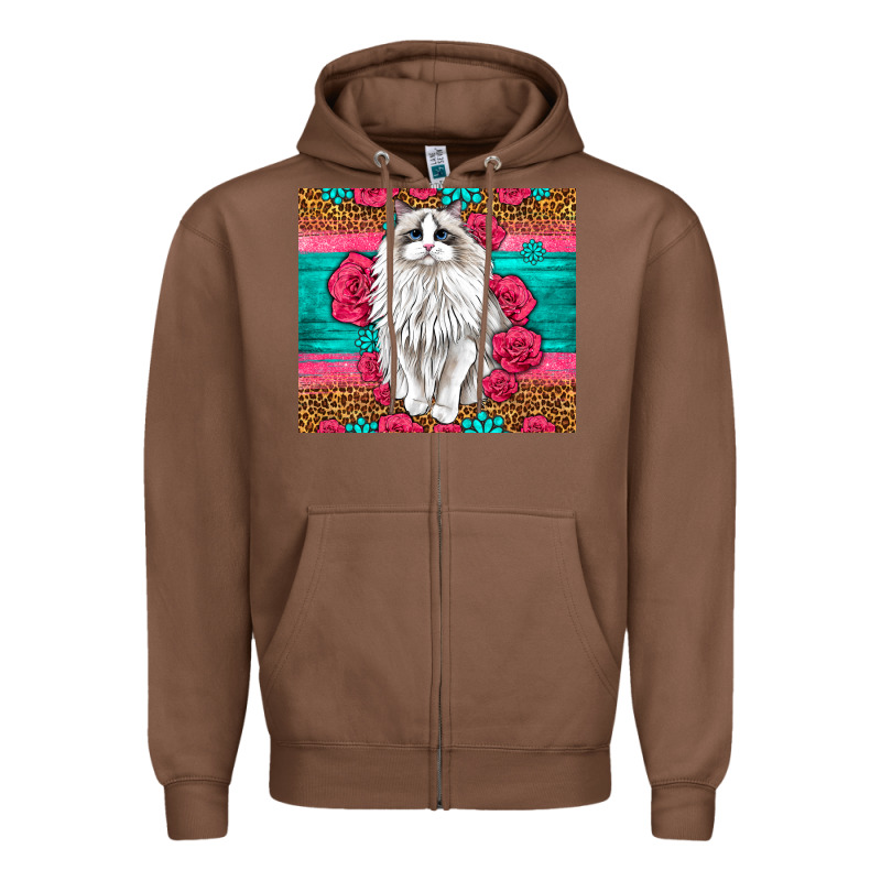Western Ragdoll Cat Zipper Hoodie by LillyAllenDesigns | Teevron