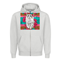 Dove Grey Western Ragdoll Cat Zipper Hoodie - LillyAllenDesigns