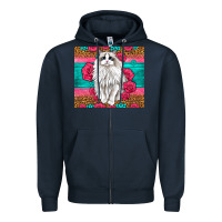Navy Western Ragdoll Cat Zipper Hoodie - LillyAllenDesigns