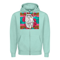 Seafoam Western Ragdoll Cat Zipper Hoodie - LillyAllenDesigns