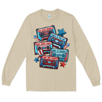 Mushroom usa america cassette tapes Long Sleeve Tee - MaliasSmallBusiness