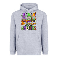 Heather Grey halloween with my gnomies Heavyweight Hoodie - texasbilliewilder