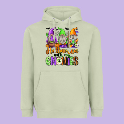 Halloween With My Gnomies Heavyweight Hoodie Designed By Texasbilliewilder