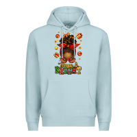 Blue Mist merry and bright christmas afro messy bun Premium Hoodie - texasbilliewilder
