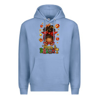 Colony Blue merry and bright christmas afro messy bun Premium Hoodie - texasbilliewilder